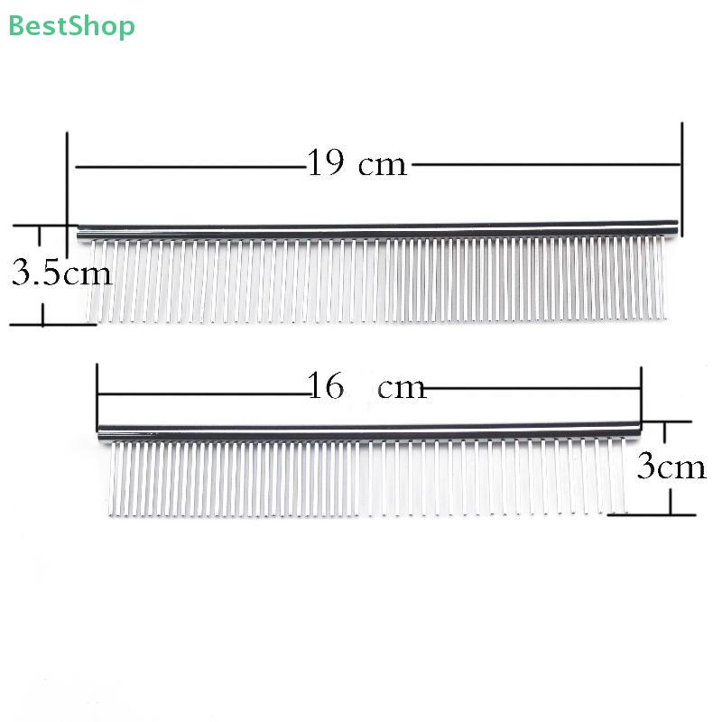 Pet Comb, Stainless Steel Pin Comb, Spaced Tooth Detangling Comb, Cat And Dog Grooming Comb