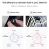 TPMS Car Tire Pressure Monitor System Automatic Brightness Control Attached to Glass Wireless Solar Power TPMS with 4 Sensors