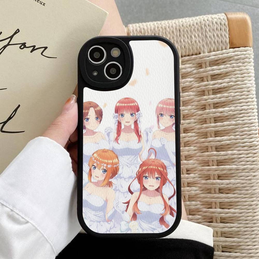 Cartoon Q-Quintessential Q-Quintuplets Phone Case Hard Leather For IPhone 16 15 14 13 12 Mini 11 14 Pro Max Xs X Xr Plus Fundas