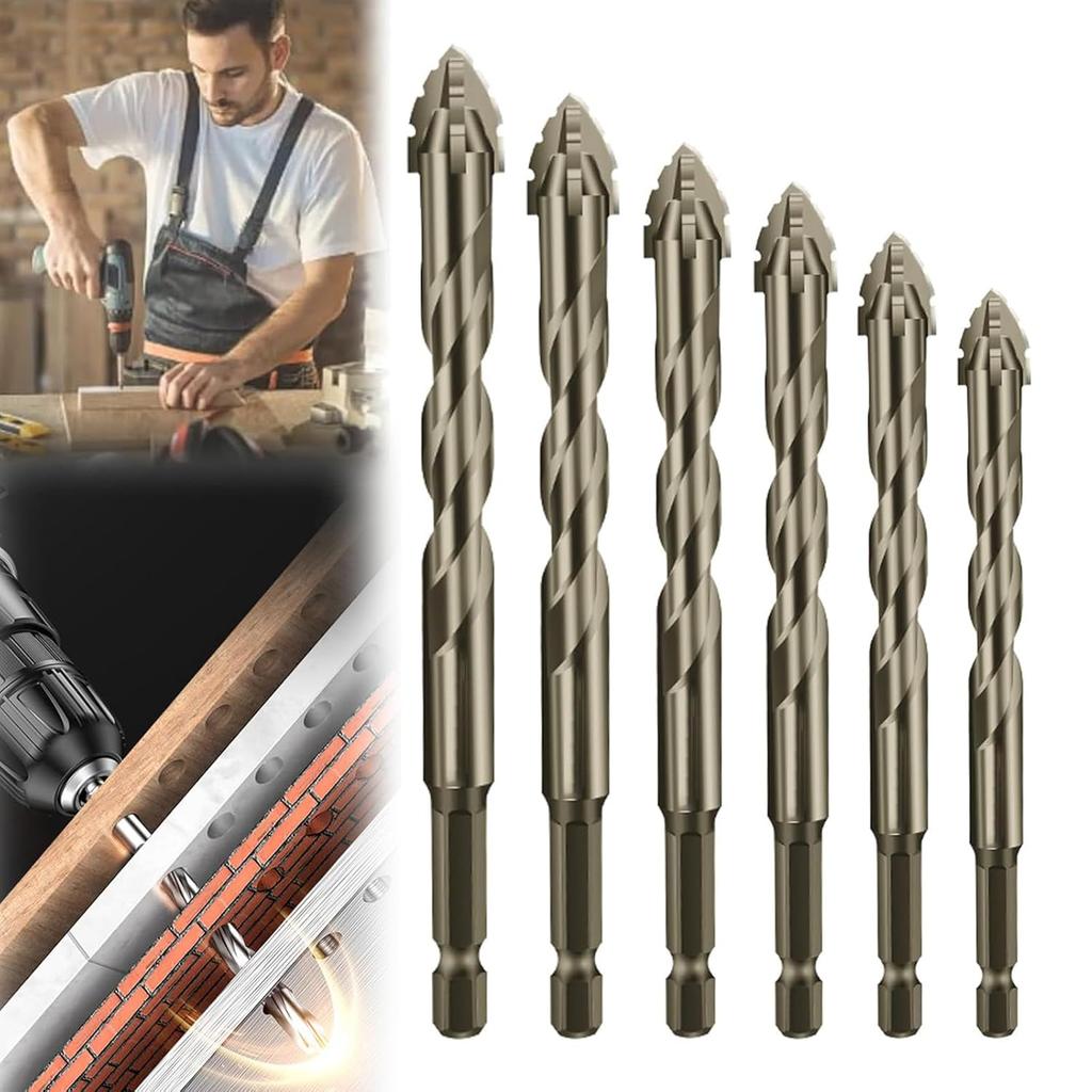 New Four-Flute Sawtooth Eccentric Drill Bit, Eccentric Drill Bit Set, High-Strength Eccentric Twist Drill Bit, Titanium-Coated Design Drill Bit,