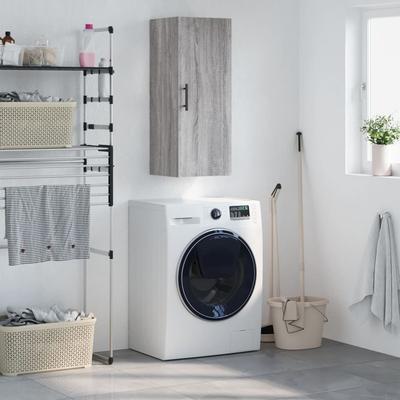 Vidaxl Wall Cabinet, Sonoma Oak Grey, 34.5X34X90 Cm