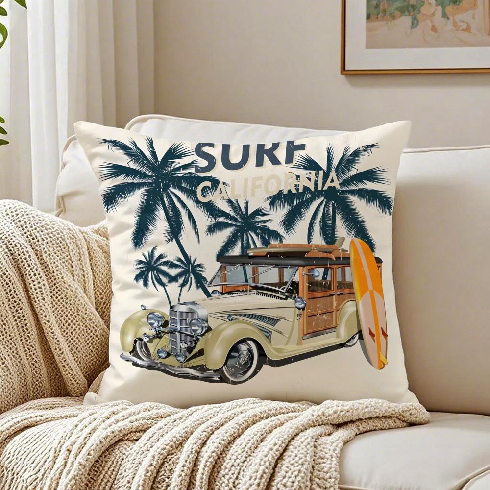 American Classic Beach Style Cushion Cover Pillowcase Antidustmite Living Room Sofa Decor Cushion Room