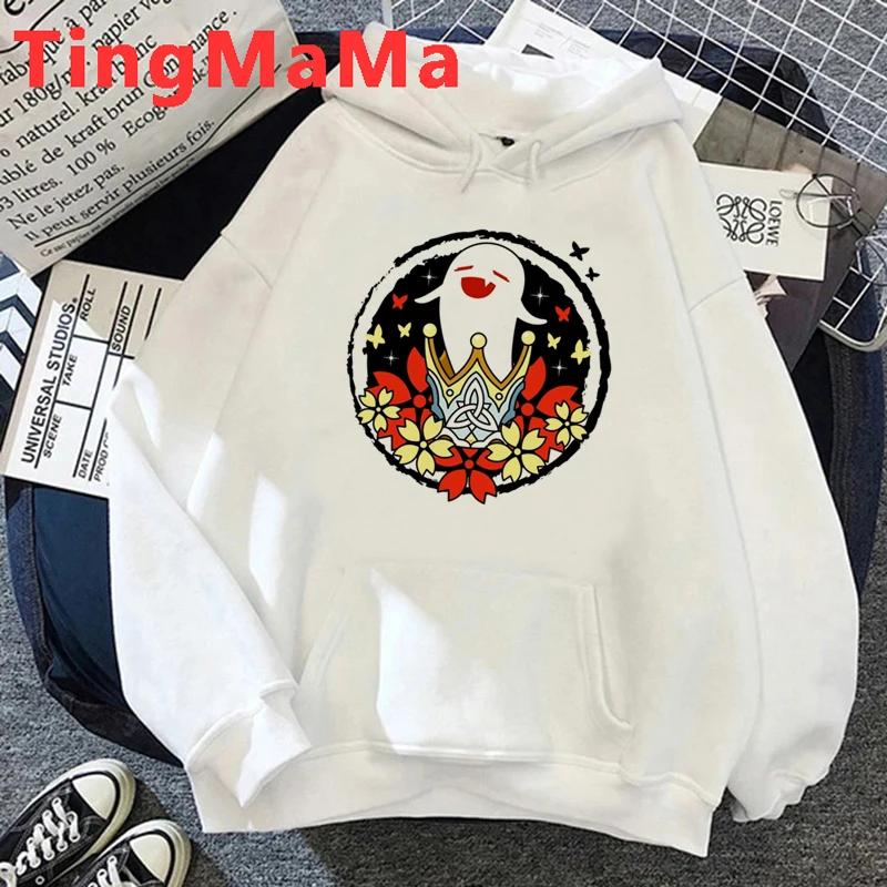 Hu Tao Genshin Impact Hoodies Men Kawaii Cartoon  Fashion Harajuku Streetwear Graphic Hoody Unisex Sweatshirts