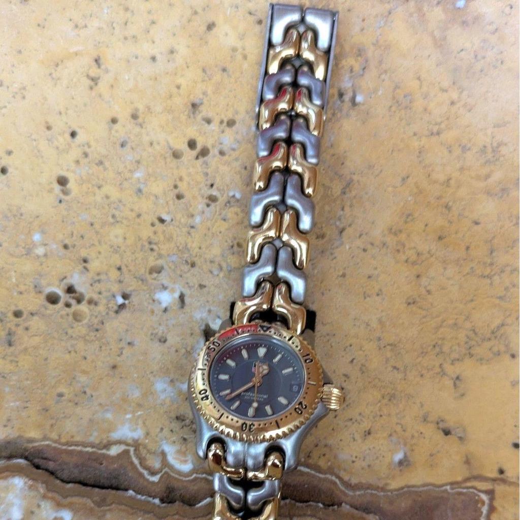 Used [Good Condition] TAG HEUER Professional Cell Date Gold Silver Combination Ladies