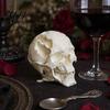 Decorazione Cranio Alieno Ornamento di Halloween, Forma in Resina Sintetica Scultura Figura Dettaglio Osseo Realistico, Ornamento da Tavolo per Feste