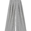 Striped Wide-leg Pants for Women in Summer Thin New High-waist Loose Straight-leg Casual Floor Trousers