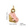 Stainless Steel Drip Oil Ice Cream Heart Necklace & Bracelet Charms