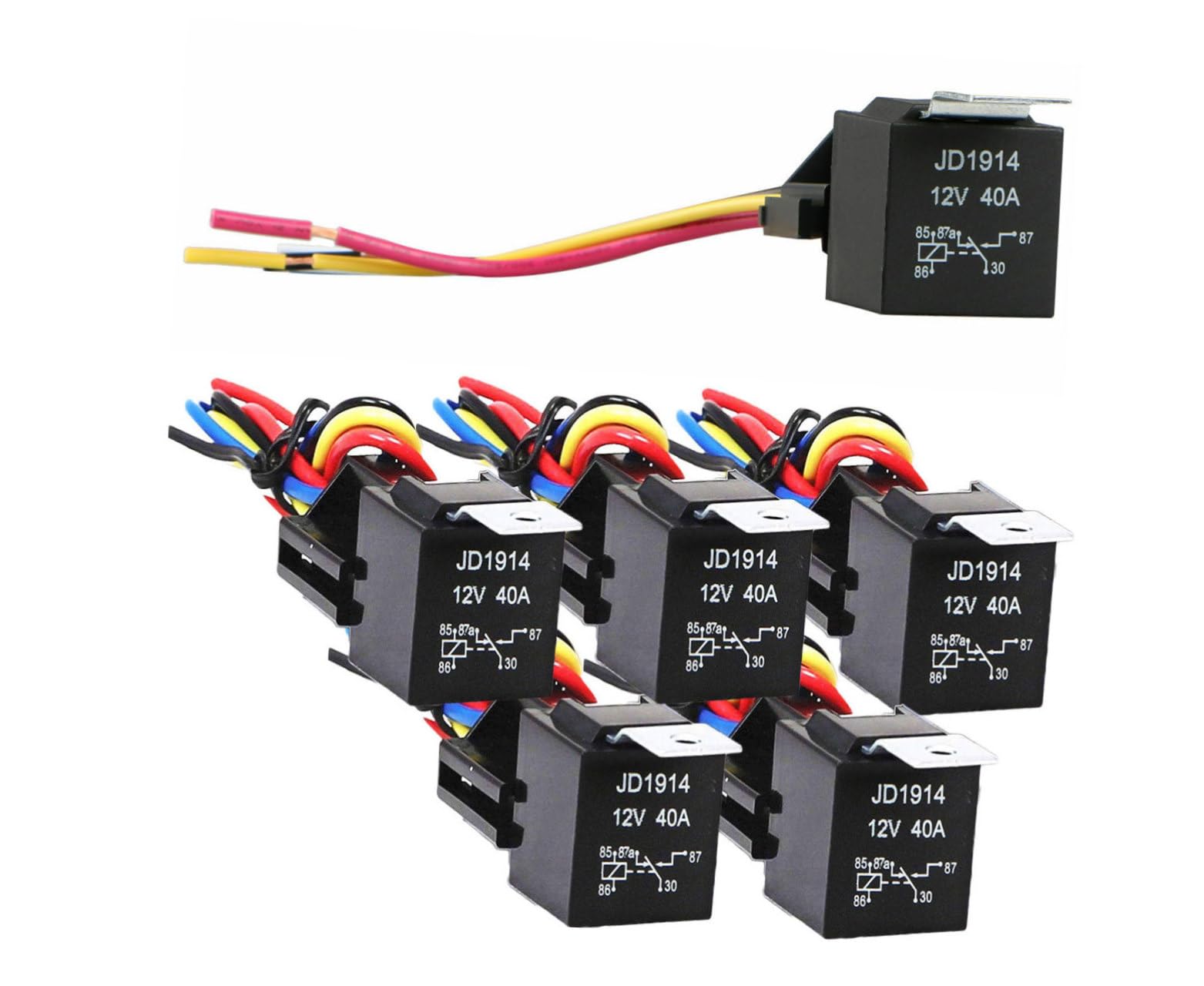 

SWOOMEY 5 Pcs Car Relay Pin with Connector Relay Socket Black High Definition 14.5*2.2cm чёрный