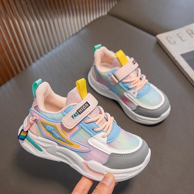 Scarpe da Corsa Sportive da Ragazza Autunno Nuove Padre Tutto Traspiranti Fondo Morbido Bambini Scuola Primaria Pelle Tesoro