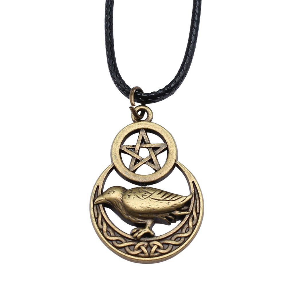 Star Pendant Necklace Vintage Minimalist Moon Sun Charms Cosmic Jewelry With 45cm Leather Chain
