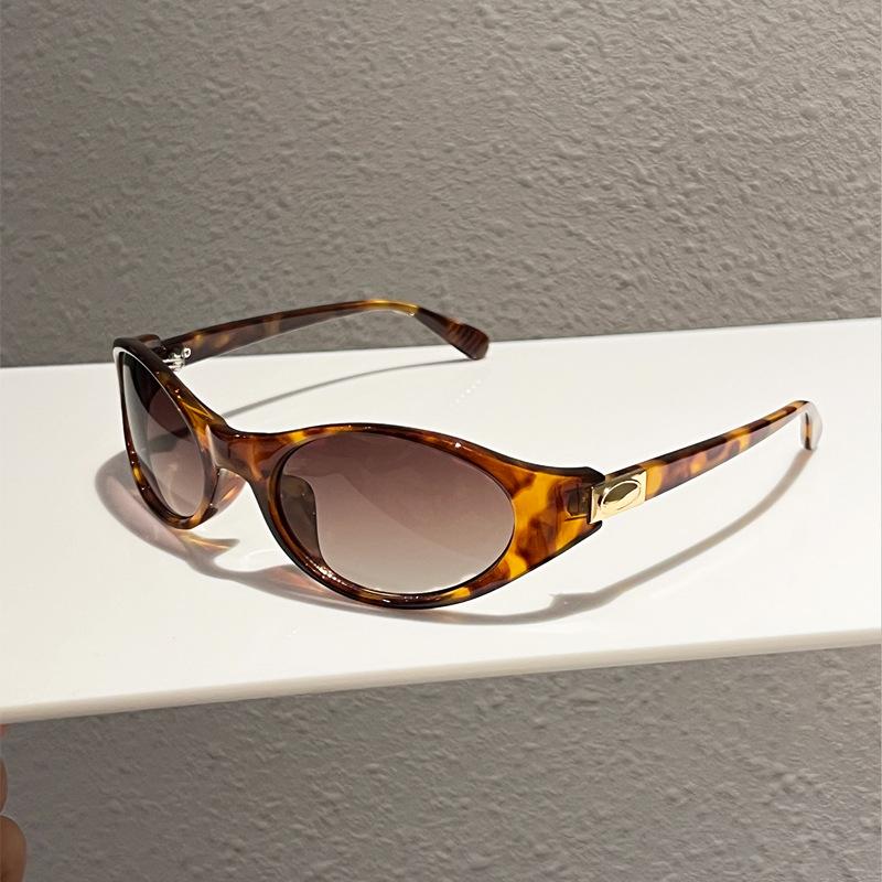 Windproof sports cycling hiking UV protection sunglasses trendy oval sunglasses unisex