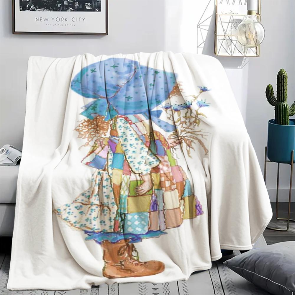 1 ks Flanelová deka se vzorem Sarah Kay, Vysoká kvalita, Pohodlná pro všechna roční období, Domácí dekorace, Teplo a pohodlí, Perfektní pro vánoční dárky144