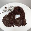 Silk Scarf Women'S Mulberry Silk Solid Color Versatile Summer Scarf Thin Sunscreen Outer Shawl Yarn Brown