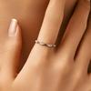 MODIAN S925 Sterling Silver Rhinestone Ring for Women – Elegant, Simple, Versatile Stacking Band