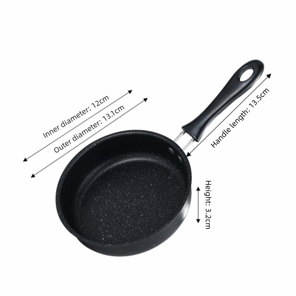 Wheat Stone Coating Frying Skillet Ergonomic Handle 12CM Nonstick Frying Pan Long Lasting Dishwasher Safe Cooking Skillet Home