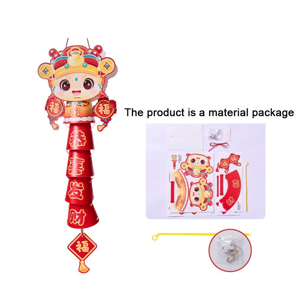 Traditional Craft Auspicious String Lanterns Cartoon Handheld Glowing Lanterns  Kids Gift
