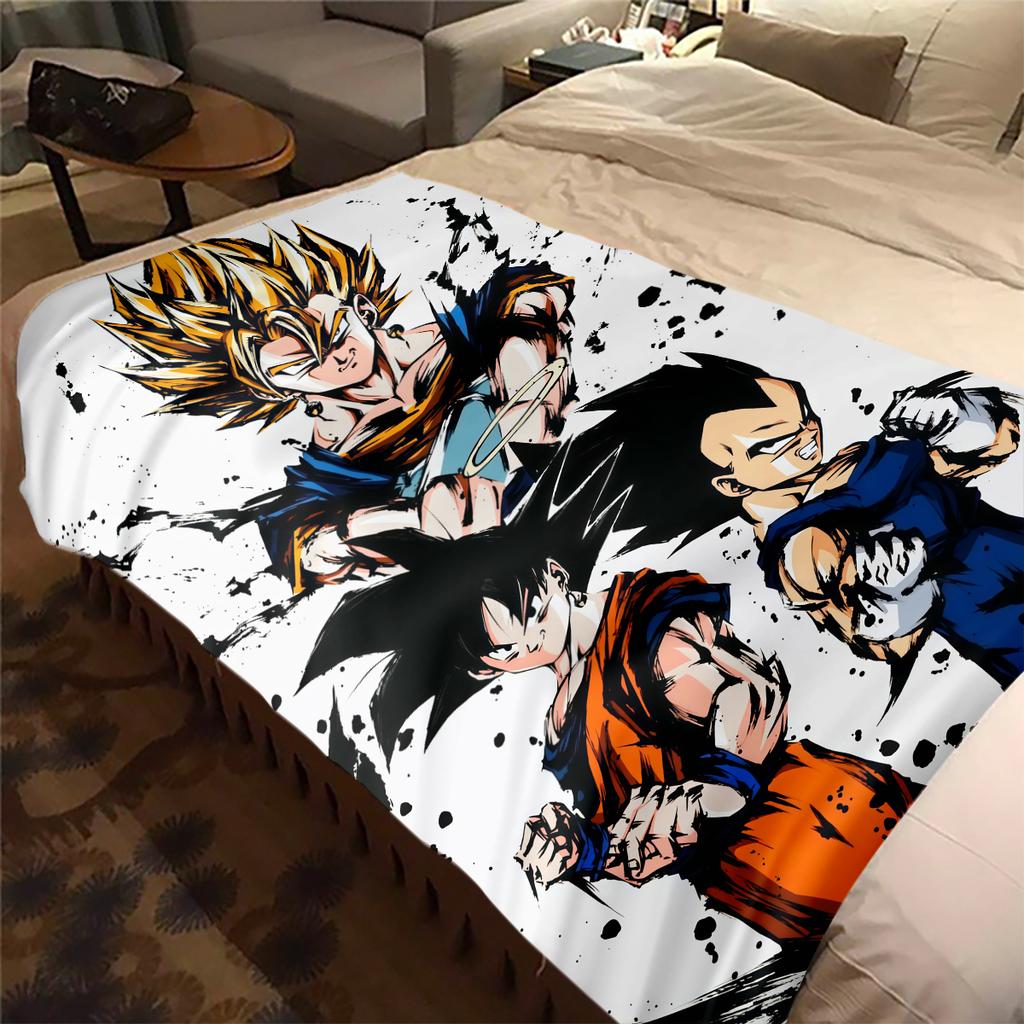 1PC DRAGON BALL Print Flannel Blanket, High Quality All Seasons, Home Decor, Warmth and Comfort, Perfect for Christmas Gifts