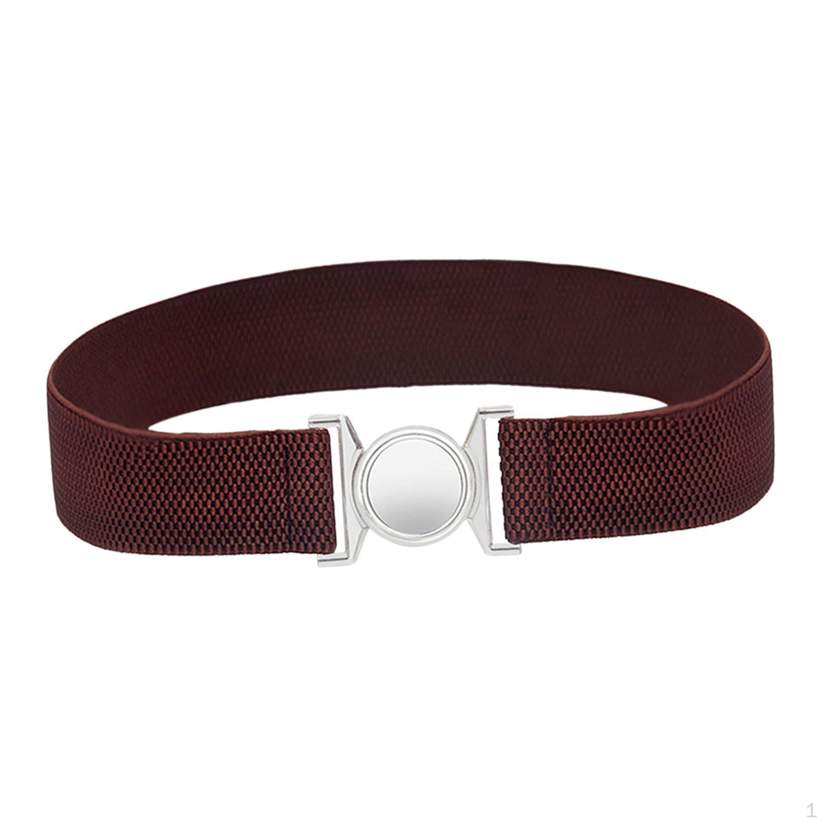 

Стильный женский эластичный пояс для повседневного шика кофейный