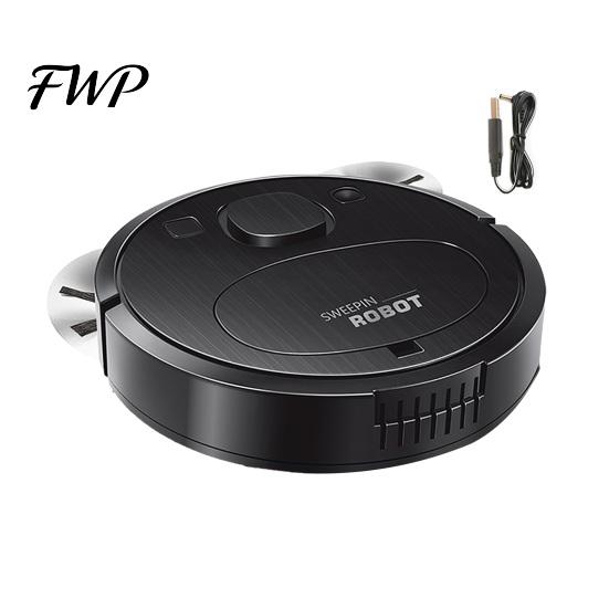 Smart Home Vacuum Sweeping Robot Powerful Cleaning Low Noise Slim Body Cleaner USB Charging 1200mAh Battery Long-Lasting Quiet