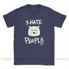 I Hate People Men T Shirts Bear I Eat People Solitary Autism Casual Cotton Short