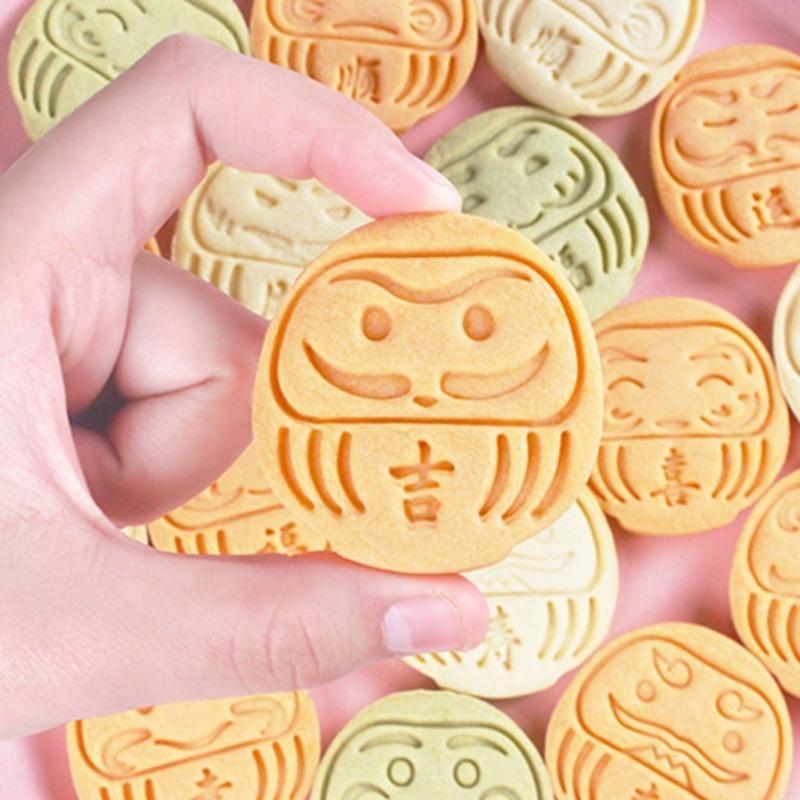

10Pcs Spring Festival Characters Cookie Stamp Biscuits Mold Pastry Cookie Cutter X3UC China Mainland