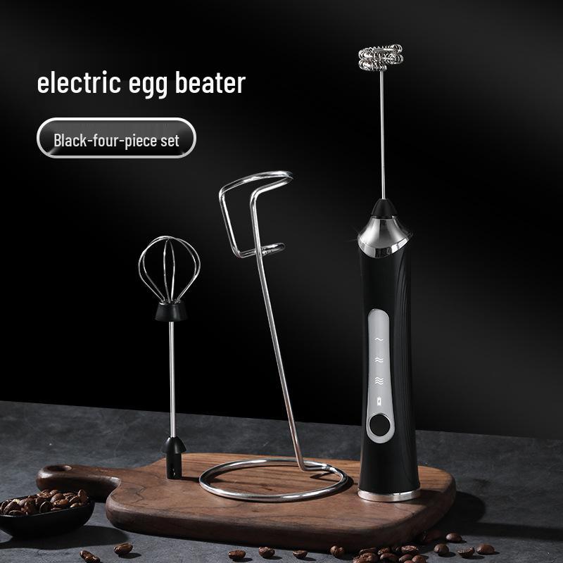 Stylish Electric Handheld Milk Frother & Mixer for Coffee and Eggs