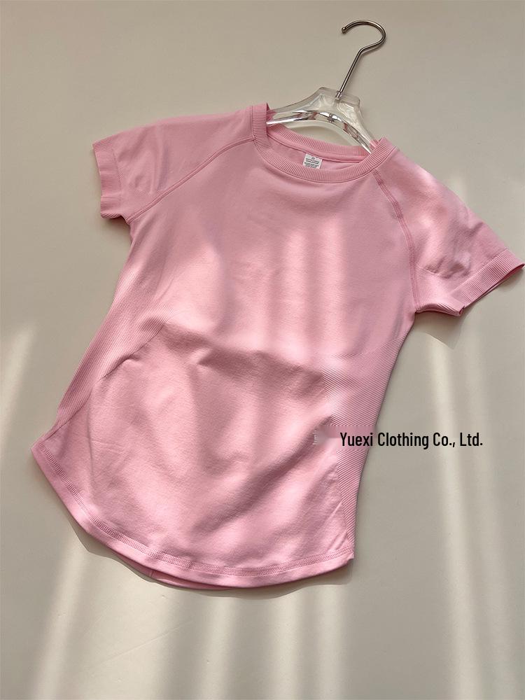 DFYNE Damen nahtloses hoch elastisches feuchtigkeitsableitendes kurzärmeliges Sport-T-Shirt