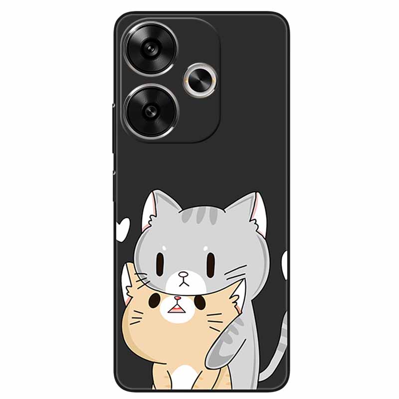 For Xiaomi Redmi 13 Case Animals Painted Black Silicone TPU Soft Bumpers for Redmi 13 4G 5G Redmi13 Phone Cover Protect Capa