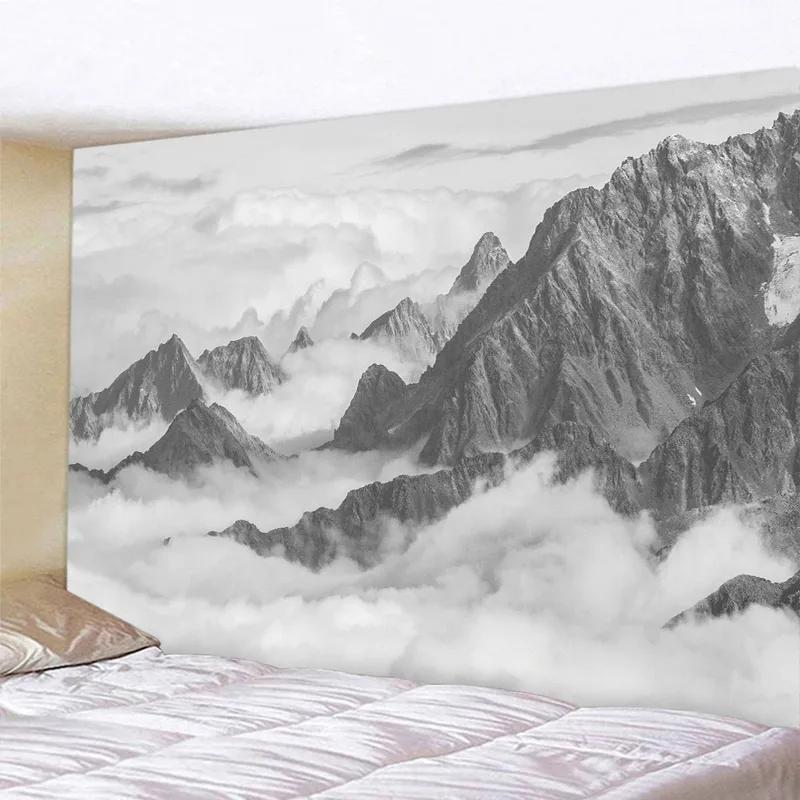 Fashion Home Decoration Tapestry Living Room Bedroom Tapestry Mountain Lake Scenery Pattern