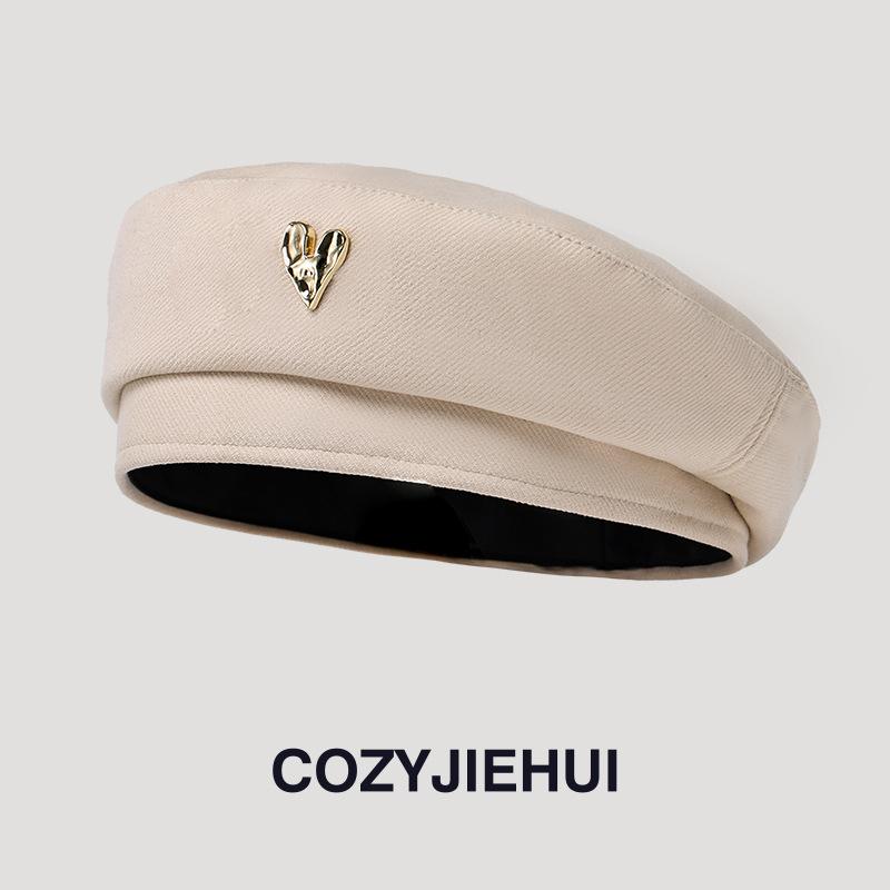 Korean Autumn and Winter Woolen Beret British Style Painter Hat Retro Versatile Face Small Japanese High-end Hat Woman