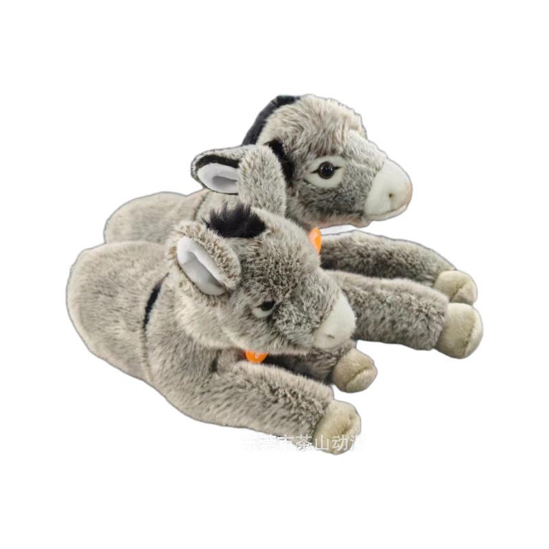 Makemyday Adorable Gray Donkey Doll Pillow - Small Plush Toy 35cm
