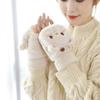 Fashion Plush Rabbit Fur Mittens Soft Winter Warm Warm Thick Gloves Comfortable Cute Plush Gloves Women