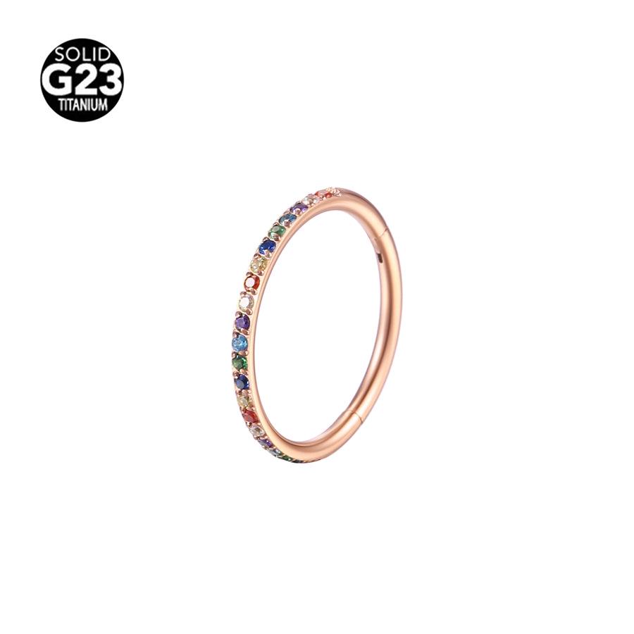 2024 Vibrant Rhinestone Nose Ring & Ear Cuff - Exclusive G23 Titanium Punk Style