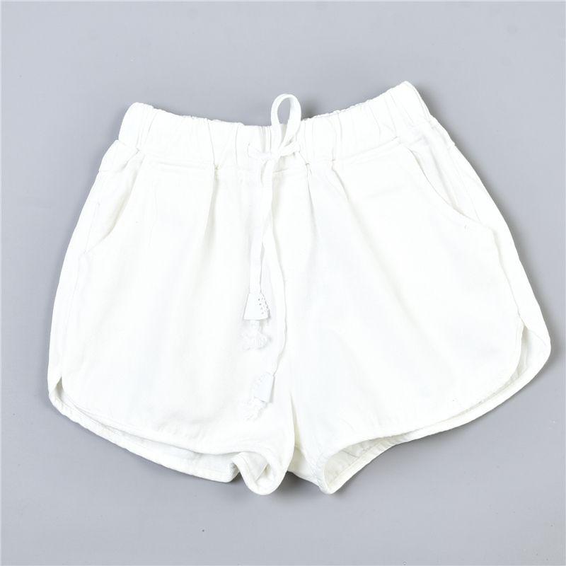 

Korean Style Black and White Solid Color Denim Wide Leg Shorts Women 42 L78459 Drawstring Elastic High Waist Casual Summer Gyaru Hot Pants 2 White. All yards