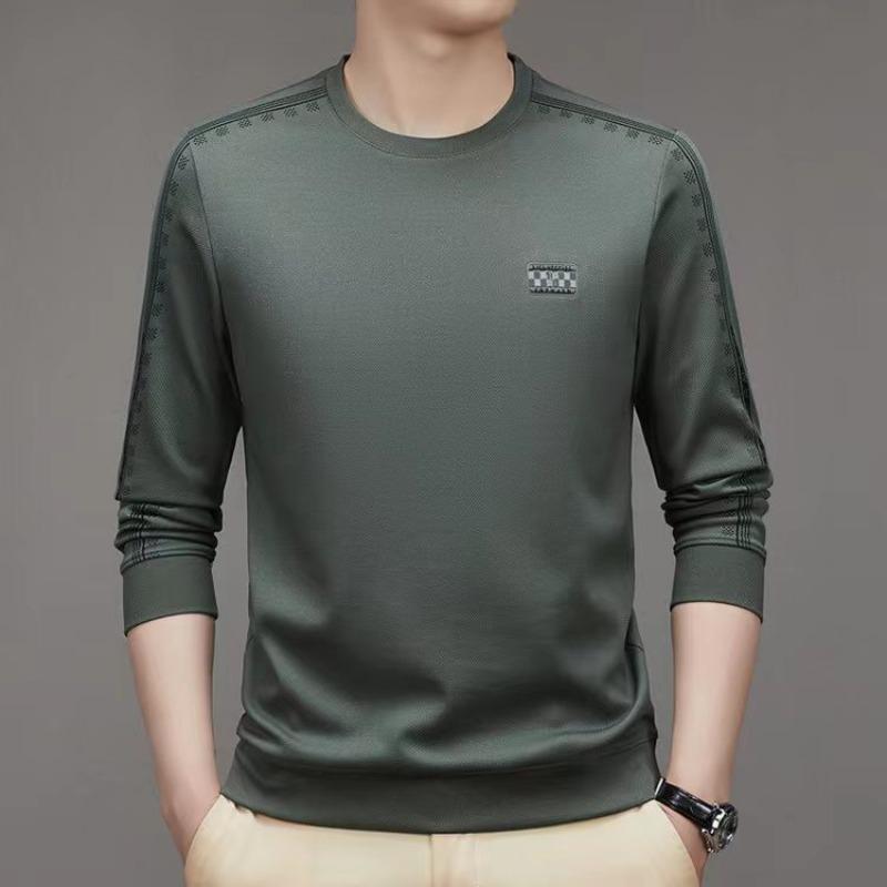 Autumn Men's Embroidered Sweatshirt Round Neck Loose Pullover Youth Casual Bottoming Piece