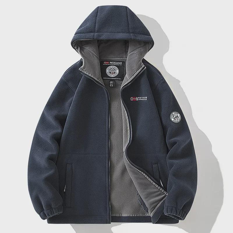2024 Large Youthful Fleece Hoodie for Middle-aged/Elderly Men & Couples