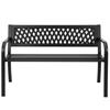 Steel Bench With Plastic Backrest, Garden, Park, Classic Bench