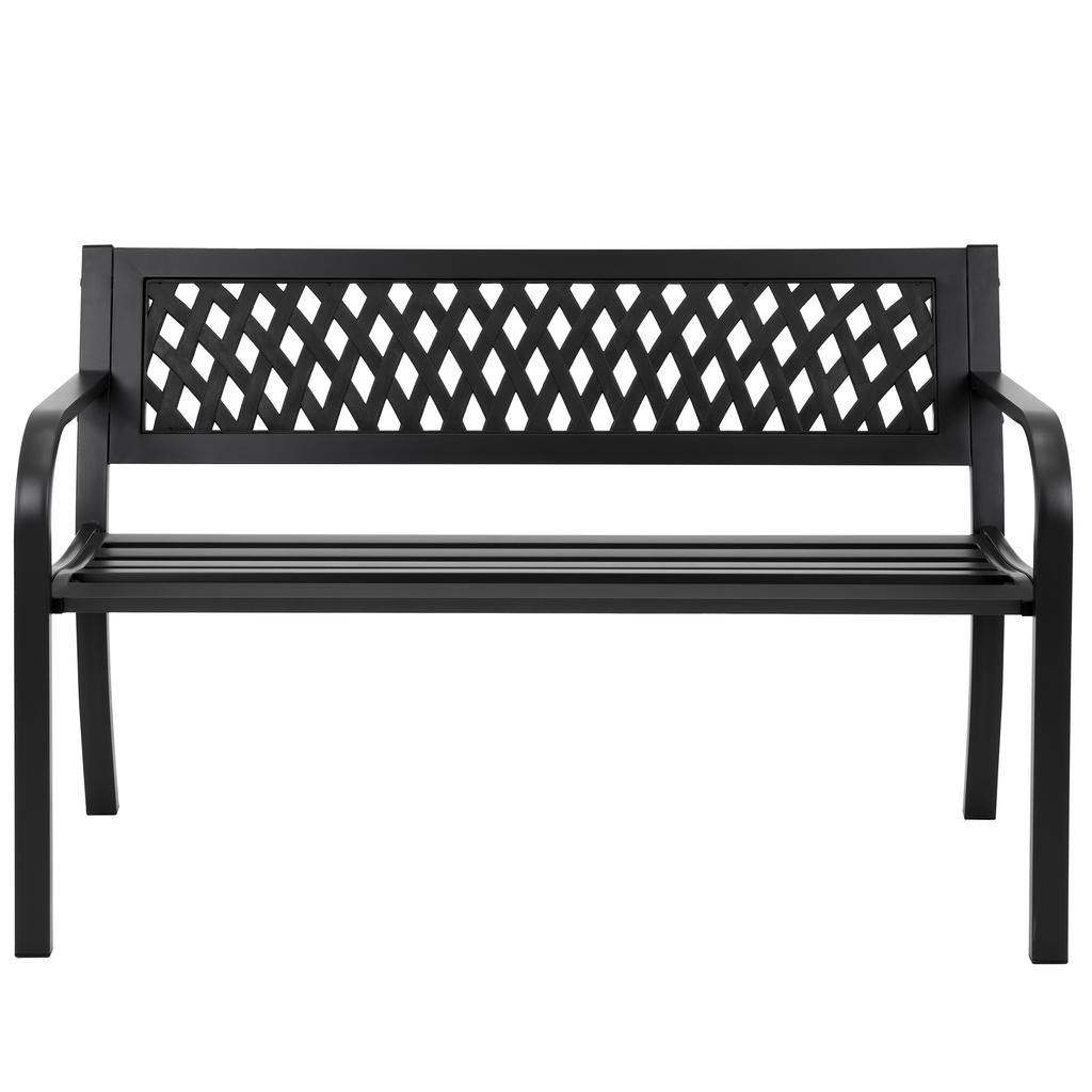 Steel Bench With Plastic Backrest, Garden, Park, Classic Bench