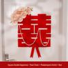 Honeymoon Room Decoration: Double Happiness Door Pull & Sticker Set for Wedding Bedroom