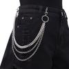 Layer 3 Punk Style Metal Fashion Jeans Chain Accessories Pendant Versatile Pants Key Chain Hip-Hop Waist Chain