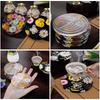 Poppy DIY Crystal Epoxy Coaster Silicone Mold - Half-Moon Stripes Round Resin Display Stand