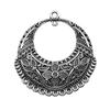 Irregular Oval Frame Connectors Moon Hammered Texture Links For Earring Making