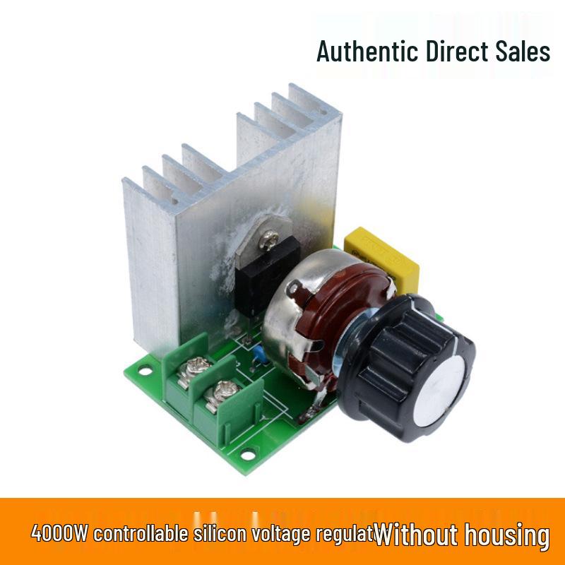 4000W SCR Dimmer & Speed Controller: High-Power Voltage Regulator and Temperature Controller for 220V AC Motors with Shell