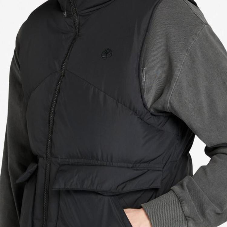Timberland Re:Daunen® Ärmellos Einfarbig Warm Arbeitskleidung Besticktes Logo Daunenweste Herren Westen TB0A44C30011