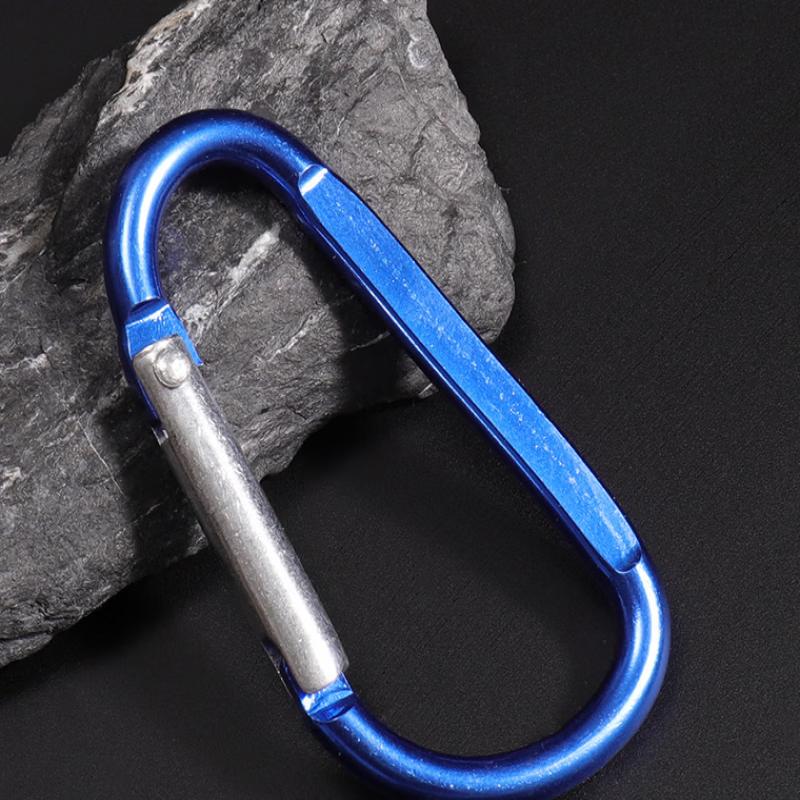 Miflame D-Shaped Flattened Spring Carabiner Set