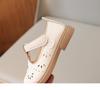 Girls' Soft Sole Leather Shoes - 2025 Spring/Summer Princess Style, Solid Color, Casual Korean Design