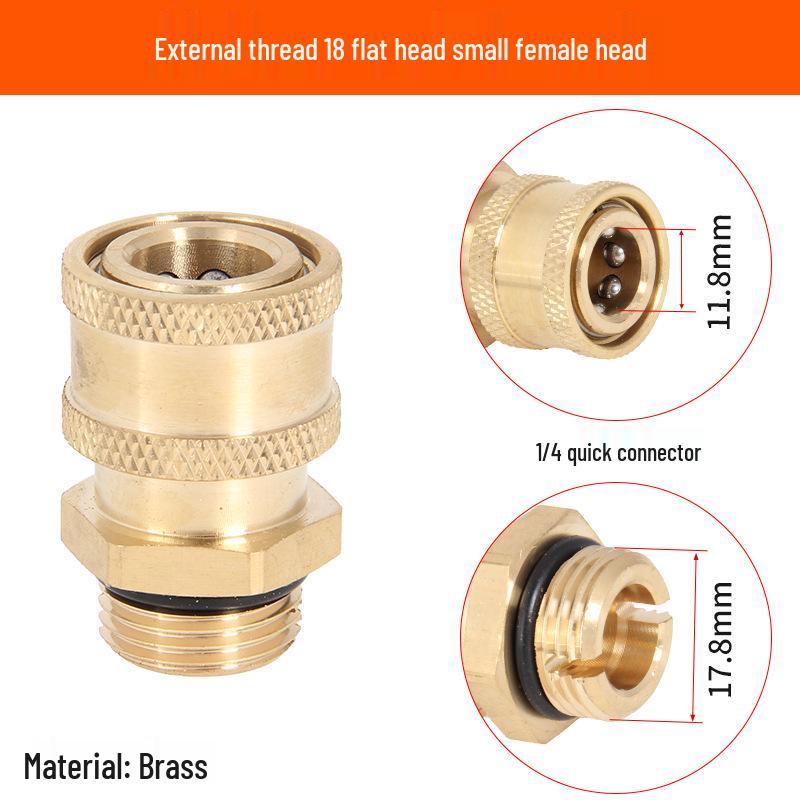 2-Point Brass Quick Connect High-Pressure Water Gun Hose for Car Washing and Cleaning 380.