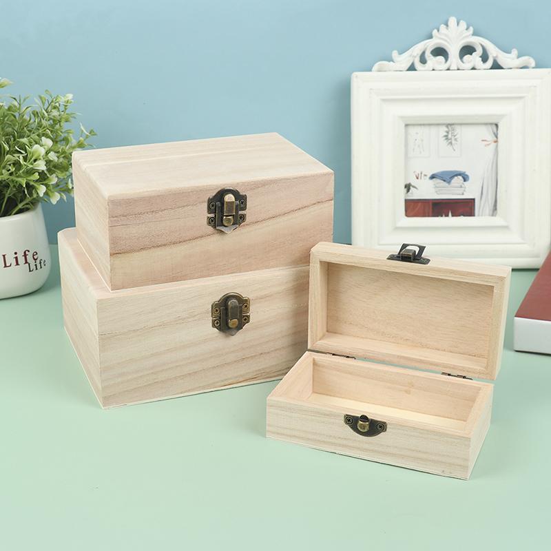 Wooden Multifunction Case With Lid Jewellery Storage Container Box Home Decor