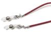 Pearl Eyeglass Made in Wine Cord, Cotton, Japan, 75cm, Red, FH-11