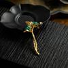 Elegant Lotus Rhythm Chinese Brooch: Handmade Lotus Design, High-End Corsage, Simple Gift